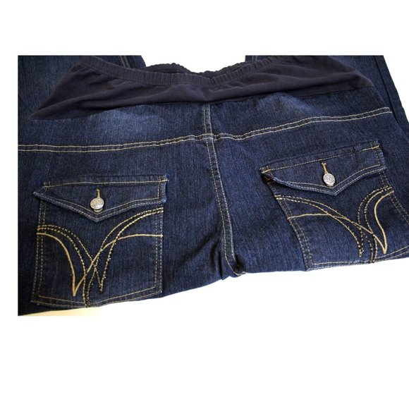 Oh Mamma Womens Maternity Denim Blue Jeans Size XL 16 18 - Picture 4 of 7